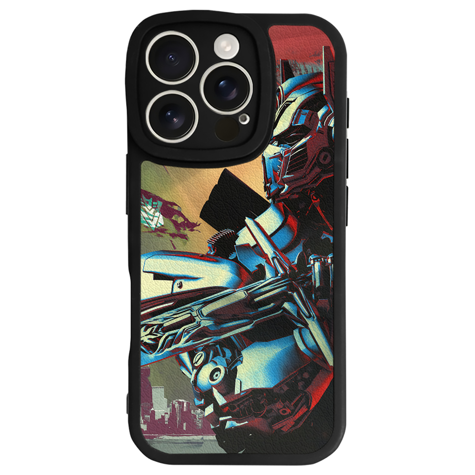 （画像用） Transformers トランスフォーマー 【iPhone 16シリーズ対応】シリコンスマホケース（レザー調） 材質：シリコン